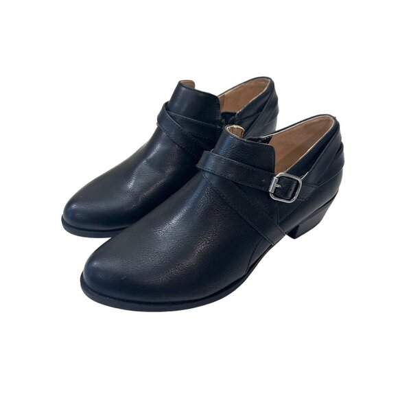 LifeStride Velocity 2.0 Adley Women Black Faux Leather Ankle Booties SZ 6.5M - Picture 5 of 13